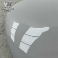 Base de Mesa Estilo Escandinavo con Patas de Metal Blanco Brillante, Soporte Moderno para Mesa Auxiliar de Sala de Estar o Cafetería