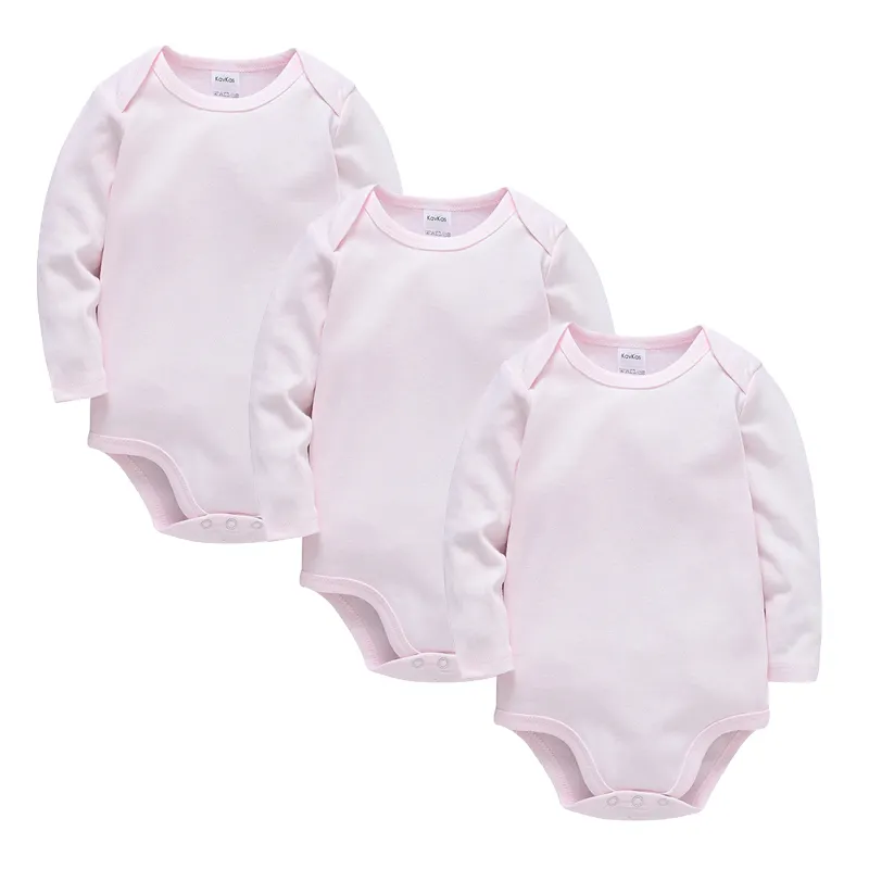 Peleles de bebé con estampado personalizado, mono de manga larga para bebés de 6 a 24 meses, ropa para niños, productos para bebés recién nacidos, mono liso en blanco