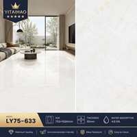 Carreaux de porcelaine brillants effet marbre modernes 750mm*1500mm pour sol et mur, idéaux pour villa, salon, cuisine, salle de bain