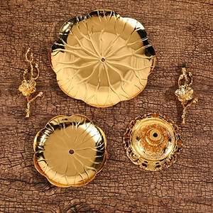 Soporte de postre Floral dorado de <span class=keywords><strong>dos</strong></span> niveles para magdalenas, soporte de Metal para servir pasteles, decoración del hogar para fiesta de boda - Product Image 3