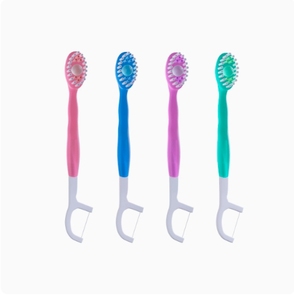 Cepillos de Dientes Desechables Ecológicos Electrónicos 5 en 1 con Pasta Dental + Limpiador Lingual + Palillos + Hilo Dental, Estuche de Viaje, 12 Unidades (Surtido) - Product Image 1