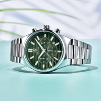 Montre-bracelet pour homme Benyar BY-5214, marque haut de gamme, bracelet en acier inoxydable, quartz, multifonction, date automatique, mode business, montres lumineuses