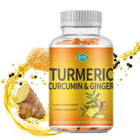 Aeglewell Private Label Kurkuma Curcumine Gummies Vitaminen Kurkuma Vegan Gummies Immuunondersteuning Kurkuma Gember Gummies