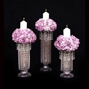 Candelabro <span class=keywords><strong>in</strong></span> Cristallo Artigianale da 15 Pollici con Catene di Cristallo - Product Image 6