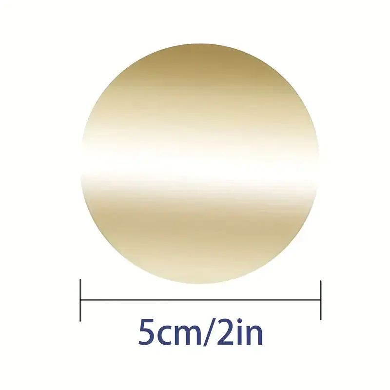 Forniture artigianali di tucano adesivi metallici rotondi dorati riciclabili 300 Per rotolo etichette a punti impermeabili a colori autoadesive