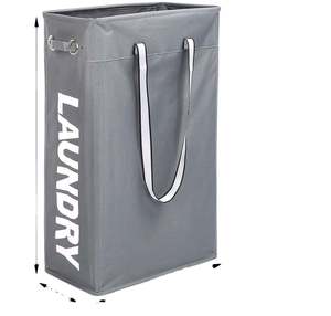 Waterproof Washable Reusable Collapsible Drawstring <b>Laundry</b> Bag with Customized Logo Hanging Travel <b>Basket</b> - Product Image 4