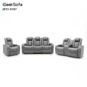 Sofá Reclinable Eléctrico Geeksofa de Lujo para Cine en Casa, 6 <span class=keywords><strong>Plazas</strong></span>, <span class=keywords><strong>3</strong></span>+2+1, con Consola y Mesa Abatible - Product Image 1