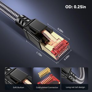 ज़ोगुओ कैटा<span class=keywords><strong>8</strong></span> ईथरनेट केबल 305 मीटर 40 जीबीपीएस 2000mhz 600v अनशील्ड नंगे कॉपर lszh जैकेट जैकेट - Product Image 3