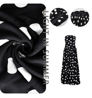 Robe longue trapèze Hanruisi élégante et lavable à pois, sans bretelles, taille élastique pour femme, idéale pour les fêtes