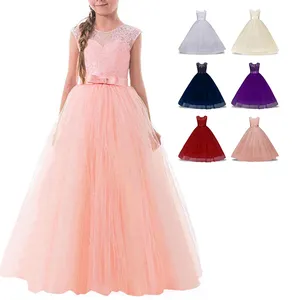 Vestido <span class=keywords><strong>de</strong></span> Encaje Blanco para Madre e <span class=keywords><strong>Hija</strong></span>, Falda Personalizada Simple para Niña <span class=keywords><strong>de</strong></span> las Flores, Vestido <span class=keywords><strong>de</strong></span> Invitada <span class=keywords><strong>de</strong></span> Boda - Product Image 1