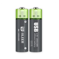 Logo Kustom Baterai Lithium Multi-fungsi USB Isi Ulang 1.5V 1500mWh Kapasitas Besar Pengisian Cepat