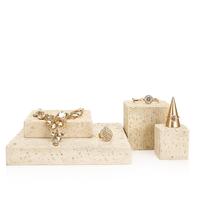 Présentoirs à bijoux en carton gypse Sundo, présentoirs en pierre de gesso, présentoirs de comptoir pour colliers et boucles d'oreilles, vitrine en verre pour magasins de bijoux