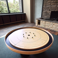 Jeu de société Crokinole en bois Taille du tournoi Crokinole moderne avec sac de transport