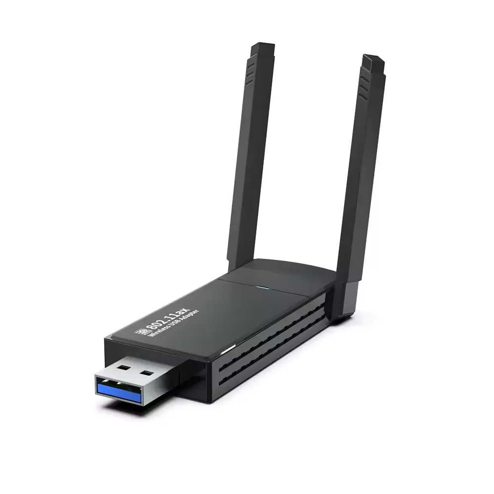 2024 HGワイヤレスUSBWiFi6アダプター5Ghz1800MbpsUSBネットワークカードドングルUSBLANイーサネットデュアルバンド5GWiFi6レシーバー