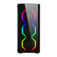 AntarcChill RGB Gamer with Tempered Glass Gamers Pc Desktop Casing Boitier Pc Ce Stock Plastic Clear Plastic Computer Case ATX