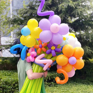 Venta al por mayor Long Free Twist globos retro Twist diferentes formas Oso Conejo perro animal Retro color látex Magic globos largos - Product Image 6