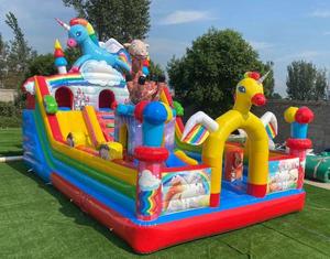 Toboggan gonflable géant de qualité commerciale, double glissière, taille personnalisée, logo, toboggan gonflable extérieur pour enfants, pour entreprise de <span class=keywords><strong>location</strong></span> - Product Image 6