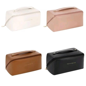 Cosmetic Bag Qetesh Hot Selling Great Quality Cosmetic <strong>Make</strong> <strong>up</strong> Bag Zipper Custom Logo Durable Travel Makeup <strong>Pouch</strong> for Women - Product Image 1