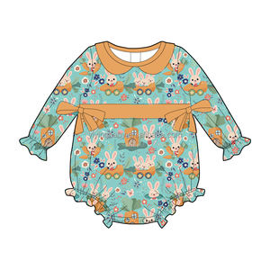 ชุดรอมเปอร์เด็กแรกเกิดลายกระต่าย ยี่หยิง ผ้าไผ่นุ่ม คอ<span class=keywords><strong>ตุ๊กตา</strong></span> <span class=keywords><strong>แขน</strong></span>ยาว สำหรับเด็กผู้หญิง พร้อมโบว์ สำหรับใส่ในชีวิตประจำวัน ออกนอกบ้านแบบสบายๆ - Product Image 5