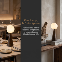 Lampe de table LED d'ambiance moderne en albâtre naturel avec abat-jour conique, base en bronze, variateur tactile, rechargeable, pour chevet et hôtel