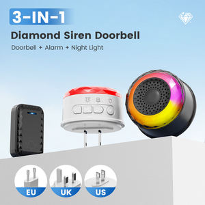 Smatrul กริ่งประตูไร้สาย3-in-1, กริ่งเตือนไซเรนและไฟกลางคืน | ไฟ LED อัจฉริยะดีไซน์เพชร - Product Image 2