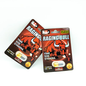 Capsules Spot Raging Bull, extrait de corne de taureau haute puissance, complément alimentaire pour hommes actifs, améliore l'intimité, 7 jours d'endurance - Product Image 1