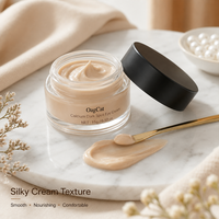 Crème Contour des Yeux Végane Anti-Cernes et Anti-Rides à Double Action Protéinée, au Rétinol, Vitamine C et Niacinamide, Marque Blanche