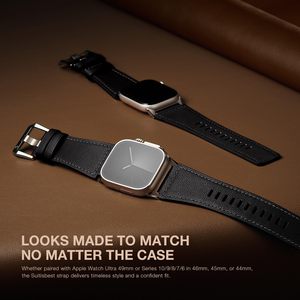 <span class=keywords><strong>Cinturino</strong></span> in <span class=keywords><strong>pelle</strong></span> Suitisbest compatibile con Apple Watch Ultra 3 49mm, <span class=keywords><strong>cinturino</strong></span> di ricambio in vera <span class=keywords><strong>pelle</strong></span> di alta qualità per orologi da uomo - Product Image 5