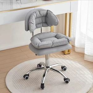 Upholstered Desk With Back in Modern Minimalist Style Learn <b>Chair</b> Rotary Nail Table Lift <b>Chair</b> - Product Image 5
