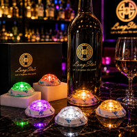 Présentoir à champagne Longstargift, éclairage LED personnalisé pour bouteille, design personnalisé, ABS, lumière pour bouteille