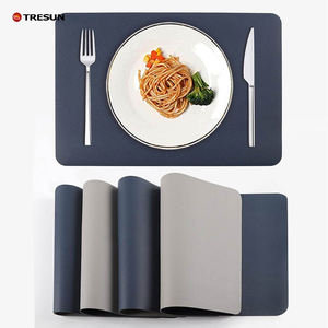 Sets de table modernes en PU rayé, lavables, double face, résistants à la chaleur, imperméables et antidérapants, style nordique - Product Image 1