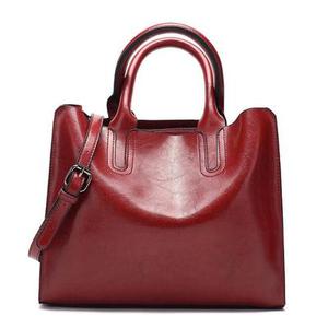 Bolso de Mano Vintage para Mujer, de Cuero PU Encerado, Bolso Tote Grande Informal - Product Image 3