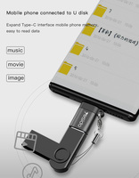 GS06 YESIDO Mini Adaptador OTG Tipo-C a USB, Lector de Tarjetas, Transmisor de Datos y Energía para Teléfono Móvil