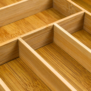 Khay chia ngăn kéo, hộp đựng đồ dùng nhà bếp, khay đựng dao kéo bằng tre, khuyến mãi nóng WDF, dùng cho nhà ở - Product Image 3