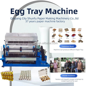 Machine <span class=keywords><strong>à</strong></span> fabriquer des plateaux ou des cônes de cartons d'œufs en pulpe moulée pour l'emballage des œufs - Product Image 2