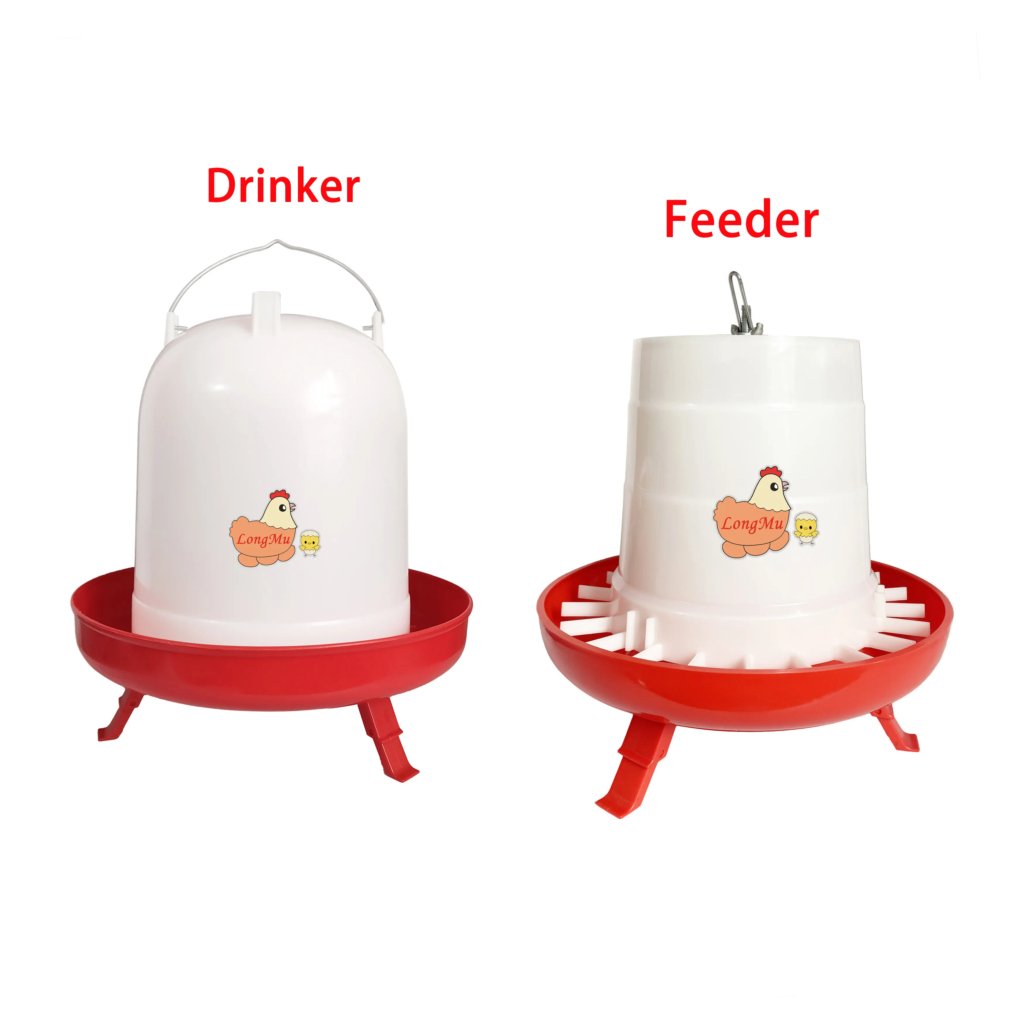 YL LM-78 3kg 6kg 10kg Plastic Adjustable legs Outdoor Baby Chick poultry Duck Quail broiler chicken feeders