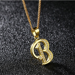 Iced Out Zircon Cristal Alphabet Lettre Choker Colliers Chaîne <span class=keywords><strong>En</strong></span> <span class=keywords><strong>Or</strong></span> 26 <span class=keywords><strong>Initiale</strong></span> Collier Pour Femmes Hommes - Product Image 2