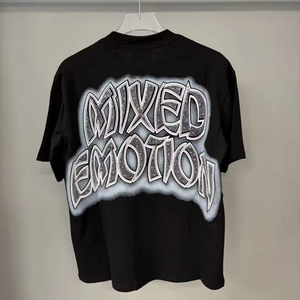 T-shirt di Alta Qualità MIXED EMOTION con Diamanti, <span class=keywords><strong>Abbigliamento</strong></span> Retrò Street Fashion, Moda Uomo - Product Image 2