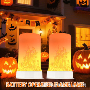 <b>LED</b> Flame Effect Lamp Battery Powered Desktop Camping Light With Realistic <b>Fire</b> Motion For Outdoor Indoor Use - Product Image 3
