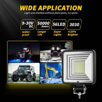 DXZ Nueva Luz de Trabajo LED Universal de 4 Pulgadas para Automóvil - Faro Auxiliar para Vehículos Todoterreno y de Ingeniería 12V-24V 56W para Reequipamiento/Actualización