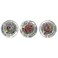 Cendrier rond en verre personnalisé avec motif de dessin animé anime, cadeau décoratif unique et de collection, accessoires pour fumeurs
