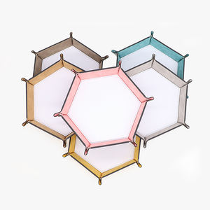 Organisateur <span class=keywords><strong>de</strong></span> rangement hexagonal en cuir PU personnalisé en gros Plateau <span class=keywords><strong>de</strong></span> sublimation pliable pour cadeaux <span class=keywords><strong>de</strong></span> bienvenue - Product Image 3