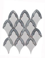 Carreaux de mur de fond en mosaïque ronde Penny de luxe de style moderne carreau de mosaïque en marbre de salle de bains à motif hexagonal pour chambre à vendre