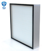 Filtro de Aire Plegado Mini Personalizado de Fábrica, Filtro de Panel de Fibra de Vidrio HEPA H14 de Alto Flujo de Aire para Sistema HVAC