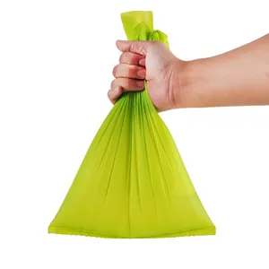 100% sacs à crottes de chien compostables, vente en gros, amidon de maïs fabriqué sans fuite, sac à crottes biodégradable