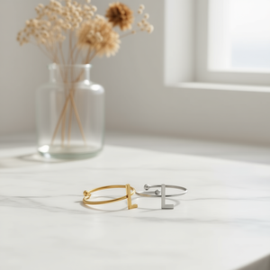 Anello in Acciaio Inossidabile L, Gioielli alla Moda in Oro e Argento, Set da 12 Pezzi, Ref45980 - Product Image 3