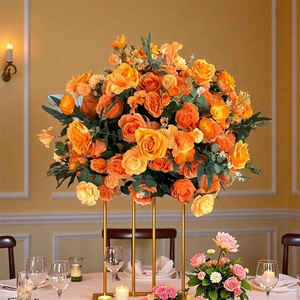 <span class=keywords><strong>Centro</strong></span> di lusso <span class=keywords><strong>del</strong></span> tavolo da pranzo Champagne rosa colorato fiore floreale centrotavola palle di nozze - Product Image 2