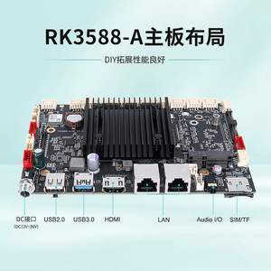 Carte mère LH-RK3588 RK3588, architecture ARM, DDR4, double canal, carte réseau intégrée, carte de contrôle industrielle - Product Image 2