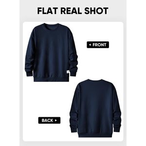 เสื้อสเวตเชิ้ตคอกลมแขนยาวลายเรขาคณิตสำหรับผู้ชาย FOXA เสื้อถักแบบสวมใส่สบายๆ - Product Image 5