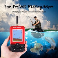 Offre Spéciale 100M pêche écho sondeur Portable réception hôte écran LCD Sonar détecteur de poisson sous-marin sans fil détecteur de poisson